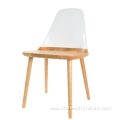 pp-back with wood solid frame dining chair